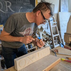 Paul who is typographer and designs letterforms and fonts wanting to learn to cut letters.